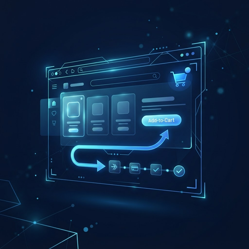 Abstract visualization of a high-converting ecommerce storefront